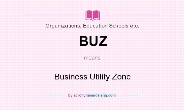 What does BUZ mean? It stands for Business Utility Zone