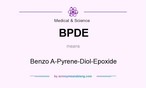 What does BPDE mean? It stands for Benzo A-Pyrene-Diol-Epoxide