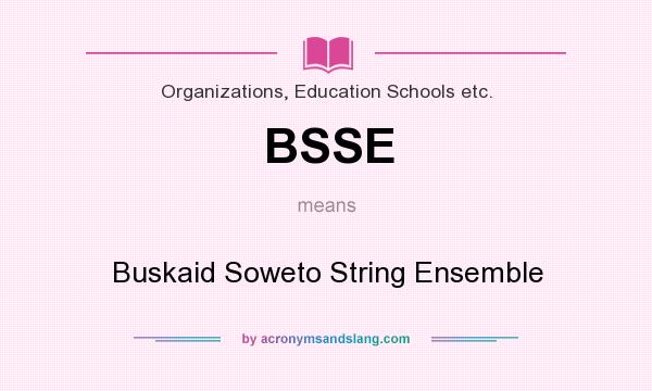 What does BSSE mean? It stands for Buskaid Soweto String Ensemble