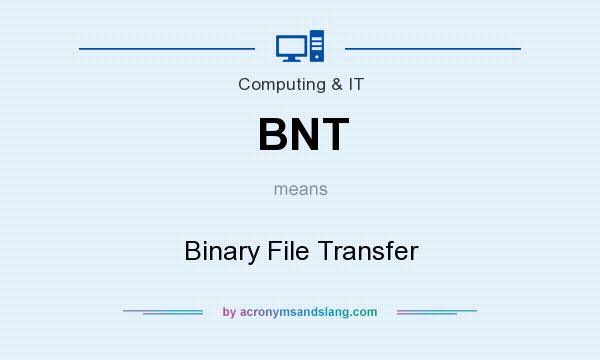What does BNT mean? It stands for Binary File Transfer