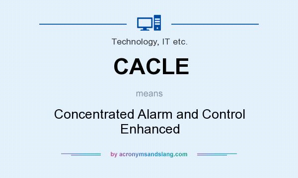 What does CACLE mean? It stands for Concentrated Alarm and Control Enhanced
