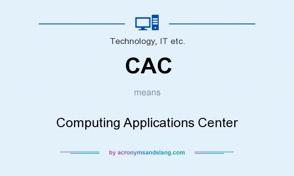 What does CAC mean? It stands for Computing Applications Center