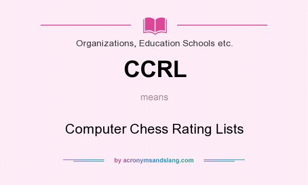 What does CCRL mean? It stands for Computer Chess Rating Lists