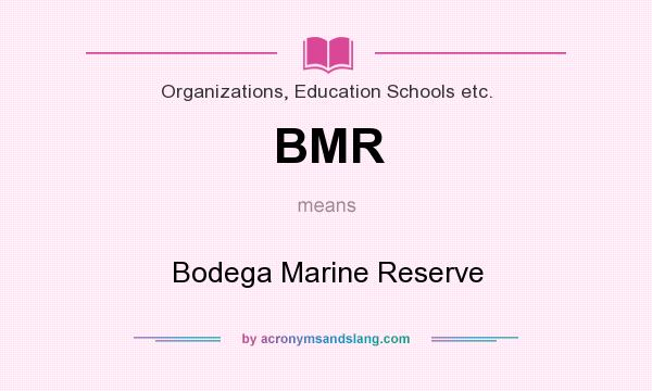 What does BMR mean? It stands for Bodega Marine Reserve
