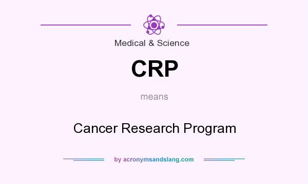 What does CRP mean? It stands for Cancer Research Program
