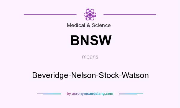 What does BNSW mean? It stands for Beveridge-Nelson-Stock-Watson