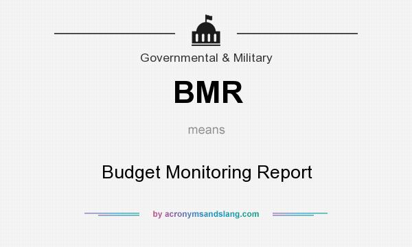 What does BMR mean? It stands for Budget Monitoring Report