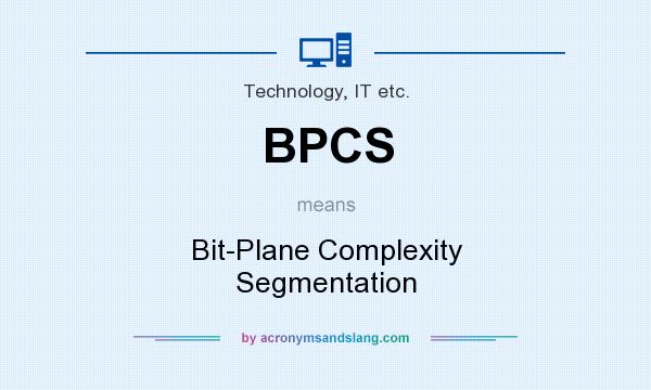 What does BPCS mean? It stands for Bit-Plane Complexity Segmentation