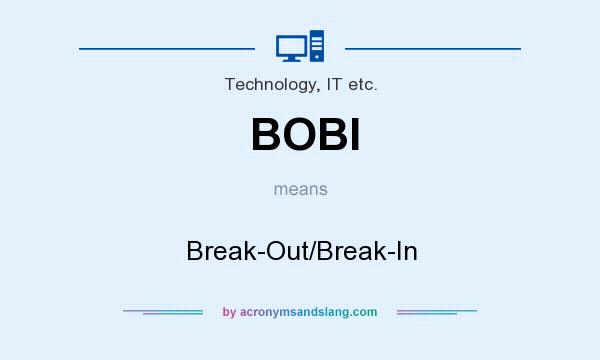 What does BOBI mean? It stands for Break-Out/Break-In