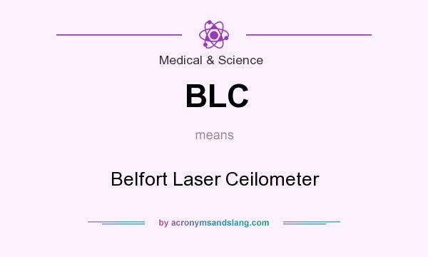 What does BLC mean? It stands for Belfort Laser Ceilometer