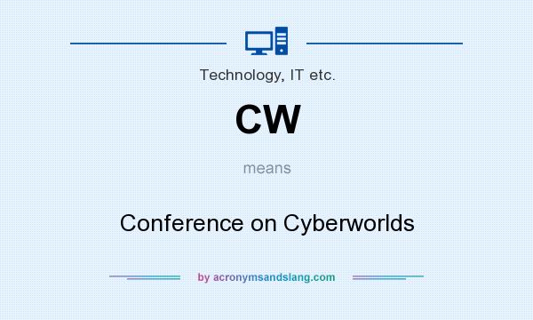 What does CW mean? It stands for Conference on Cyberworlds