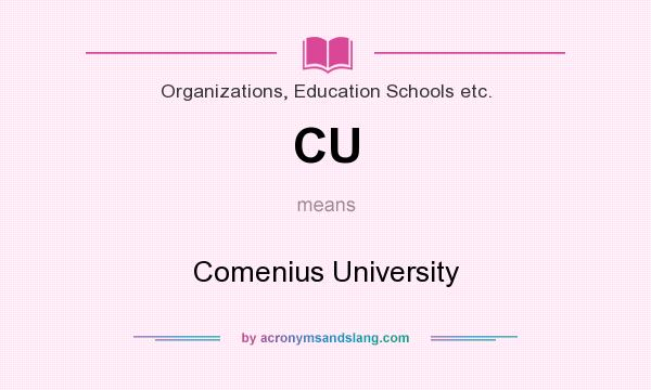 What does CU mean? It stands for Comenius University