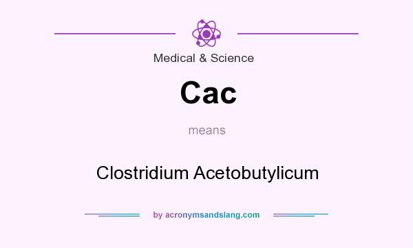 What does Cac mean? It stands for Clostridium Acetobutylicum