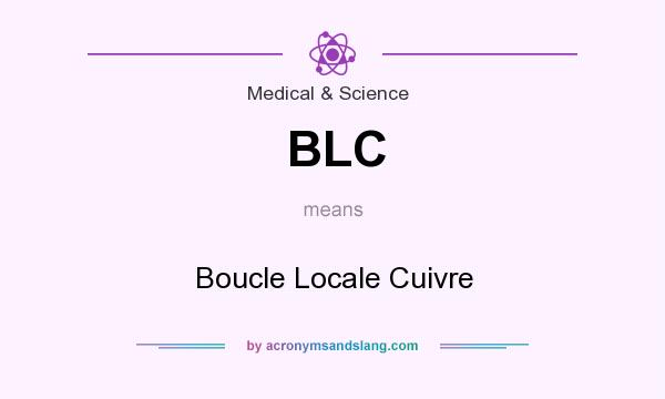 What does BLC mean? It stands for Boucle Locale Cuivre