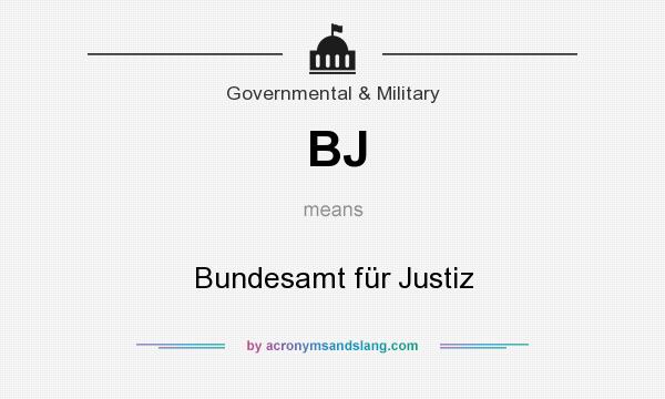 What does BJ mean? It stands for Bundesamt für Justiz