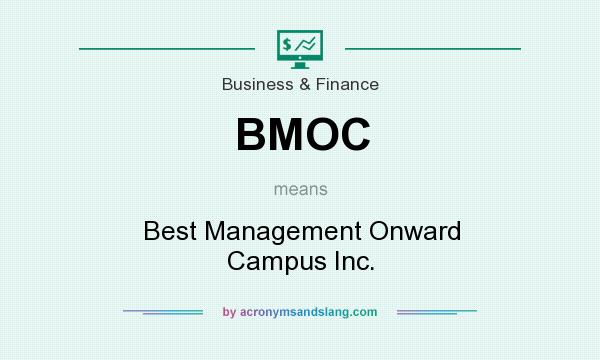 What does BMOC mean? It stands for Best Management Onward Campus Inc.