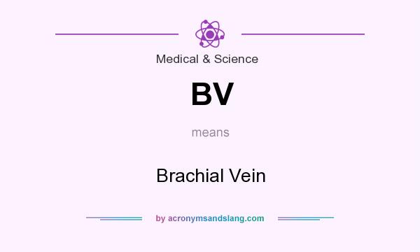 What does BV mean? It stands for Brachial Vein