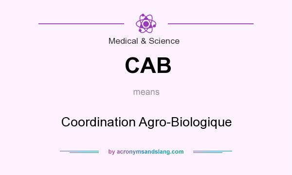 What does CAB mean? It stands for Coordination Agro-Biologique