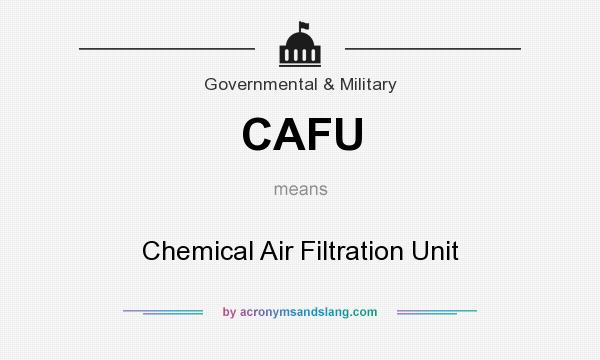 What does CAFU mean? It stands for Chemical Air Filtration Unit