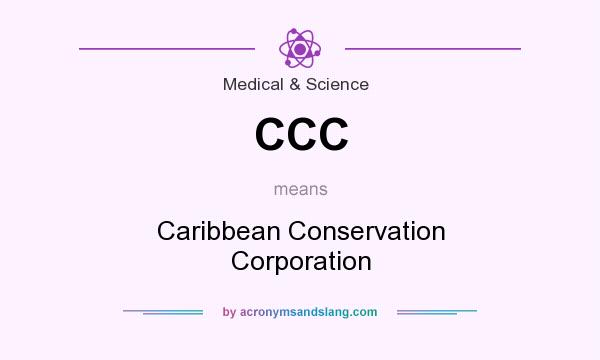 What does CCC mean? It stands for Caribbean Conservation Corporation