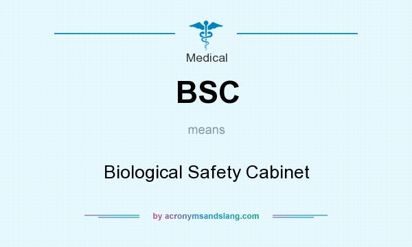 What does BSC mean? It stands for Biological Safety Cabinet