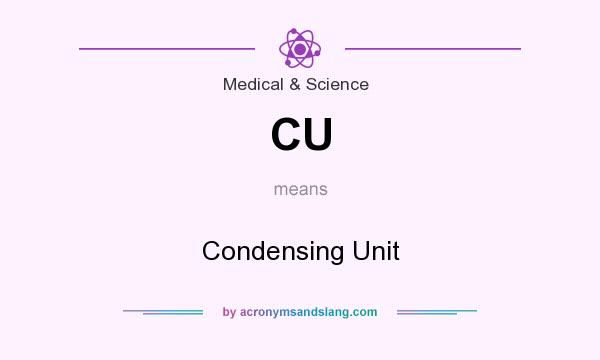 What does CU mean? It stands for Condensing Unit