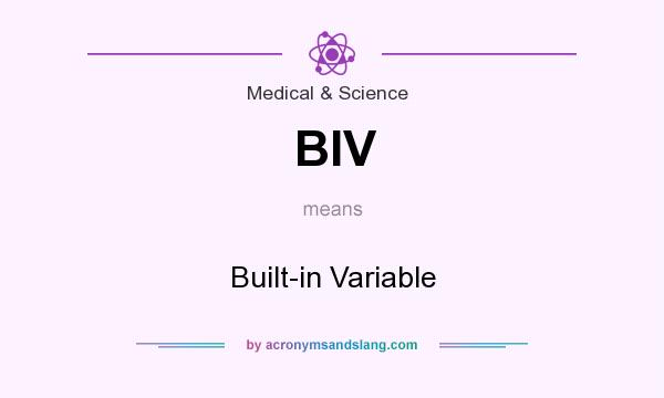 What does BIV mean? It stands for Built-in Variable