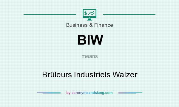 What does BIW mean? It stands for Brûleurs Industriels Walzer
