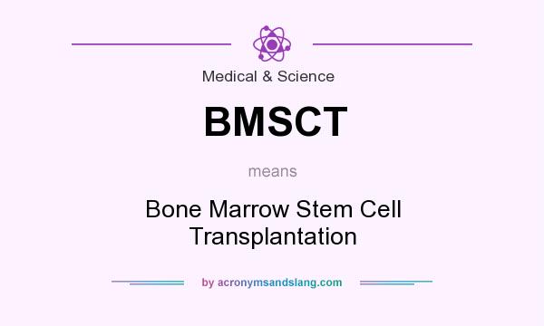 What does BMSCT mean? It stands for Bone Marrow Stem Cell Transplantation