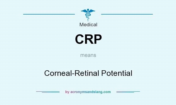What does CRP mean? It stands for Corneal-Retinal Potential