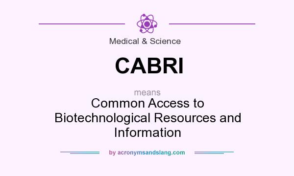 What does CABRI mean? It stands for Common Access to Biotechnological Resources and Information