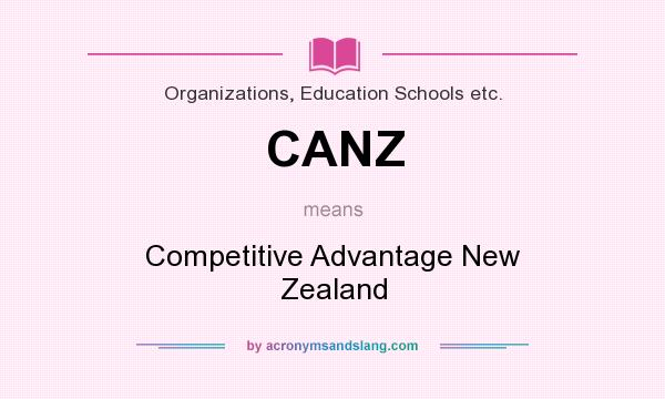 What does CANZ mean? It stands for Competitive Advantage New Zealand