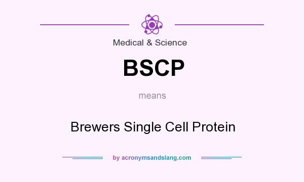 What does BSCP mean? It stands for Brewers Single Cell Protein
