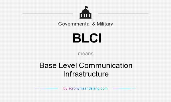 What does BLCI mean? It stands for Base Level Communication Infrastructure