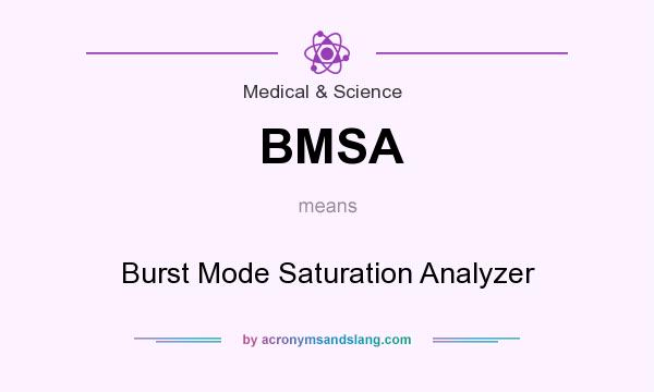 What does BMSA mean? It stands for Burst Mode Saturation Analyzer