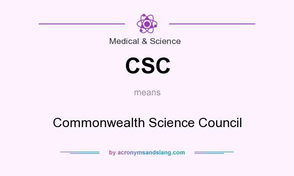 What does CSC mean? It stands for Commonwealth Science Council