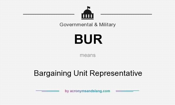 What does BUR mean? It stands for Bargaining Unit Representative