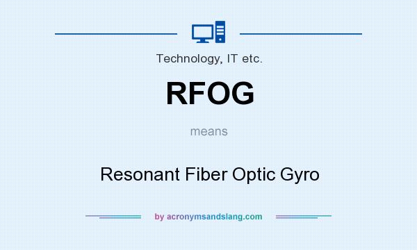 What does RFOG mean? It stands for Resonant Fiber Optic Gyro