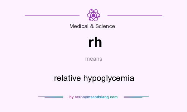 What does rh mean? It stands for relative hypoglycemia