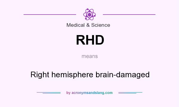 What does RHD mean? It stands for Right hemisphere brain-damaged