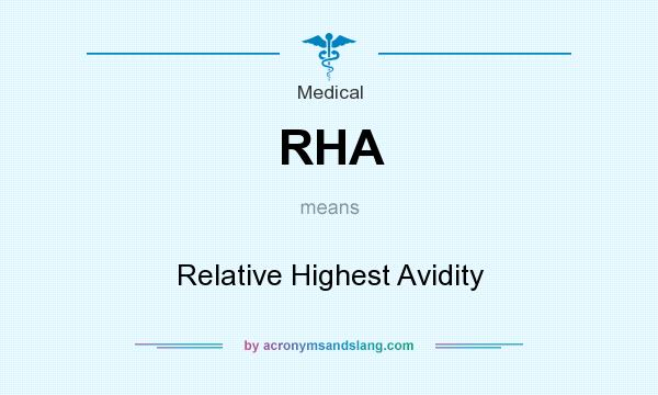 What does RHA mean? It stands for Relative Highest Avidity