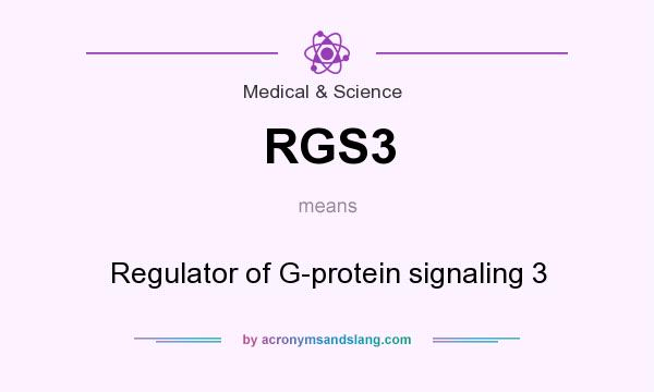 What does RGS3 mean? It stands for Regulator of G-protein signaling 3