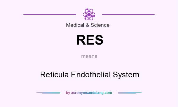 What does RES mean? It stands for Reticula Endothelial System