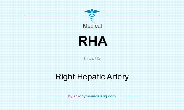 What does RHA mean? It stands for Right Hepatic Artery