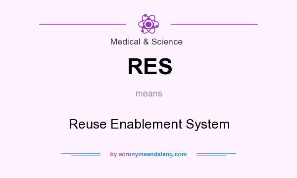 What does RES mean? It stands for Reuse Enablement System