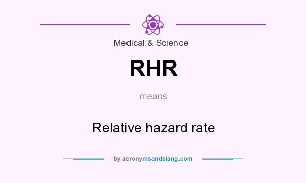 What does RHR mean? It stands for Relative hazard rate