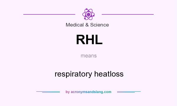 What does RHL mean? It stands for respiratory heatloss