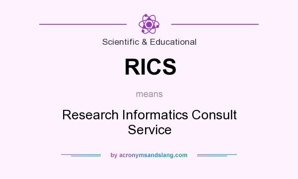 What does RICS mean? It stands for Research Informatics Consult Service