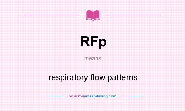 What does RFp mean? It stands for respiratory flow patterns