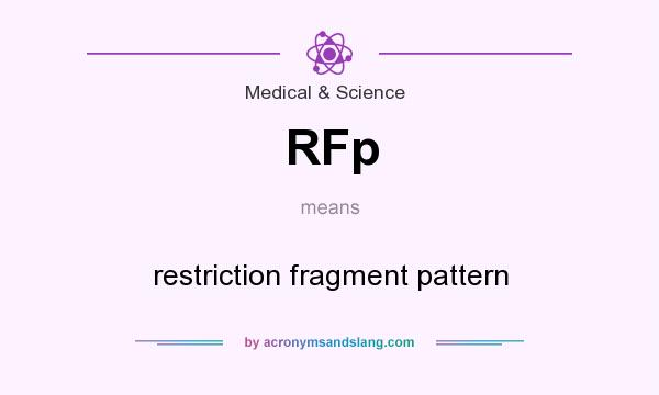 What does RFp mean? It stands for restriction fragment pattern